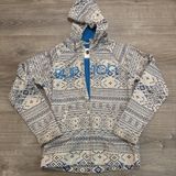 Burton WB Peak Spell Out Fair Isle Geometric Zip Up Outdoor Ski Hoodie Jacket L Photo 0