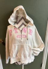 PINK Victoria's Secret White Hoodie with Pink Logo Photo 0