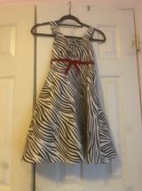 Rare Conditions zebra Print Dress With Red Bow Photo 0