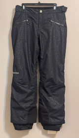 Marmot Women’s M Black Floral Insulated Snow Ski Pants Zip Pockets Photo 0