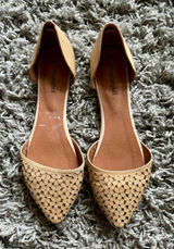 Jeffrey Campbell Women’s Tan Laser Cut D'Orsay Flats Photo 0