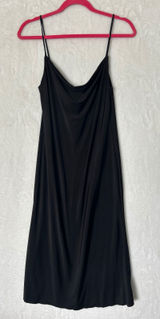 Sincerely Jules‎ Womens Black Cowl Neck Spaghetti Strap Midi Slip Dress Size M Photo 0