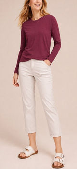 Old Navy Red/Maroon Crew Neck Long Sleeve Shirt Top Photo 0