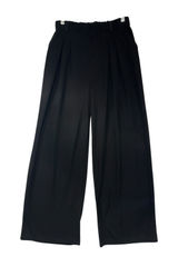 Halara Black Wide Leg Pleated Trousers‎ Womens Medium Tall Elastic Waist Pants Photo 0
