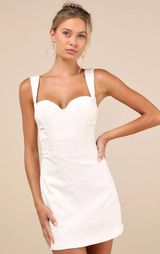 Lulus Ivory Mini Homecoming Dress  Photo 0