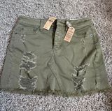 American Eagle Army Green Jean Skirt Photo 0
