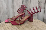 Spiral rhinestones strappy block heels size 6 Photo 0
