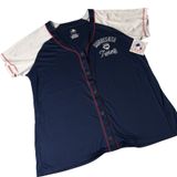 MLB Minnesota Twins Womens Baseball Jersey Shirt Navy Blue White XXL NWT READ Photo 0