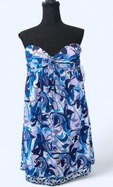 Gianni Bini Blue Strapless Mini Dress Y2K Summer Going Out Dress Size 8 π Photo 0