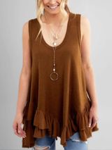 Free People We the Free Shimmy‎ Flowy Sasha Swing Oversize Tank Top W2516 Sz M Photo 0