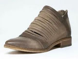 Free People Lost Valley Leather Ankle Boots Taupe Strappy Back Zip EU 37 Boho Photo 0
