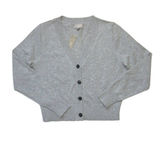 NWT J.Crew Cashmere Cropped V-neck Cardigan Sweater in Heather Gray M Photo 0