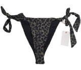 GOOD AMERICAN Leopard Print Tie Side Bikini Bottoms Size 0 XS Photo 0