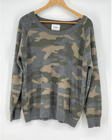 Stitches & Stripes Camo Print Long‎ Sleeve Sweater Size XL Casual Grunge Photo 0