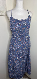 Inspired Hearts XL Milkmaid Coquette Midi Floral Dress- Smocked Underbust Photo 0