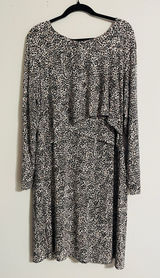 Old Navy Maternity Dress XL Animal Leopard Print Long Sleeve MIDI Nursing Flap Photo 0