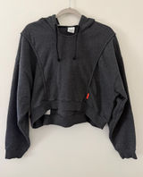 Nike Dri-Fit Ribbed Cotton Fleece Lounge Cropped Training Hoodie size large Photo 0