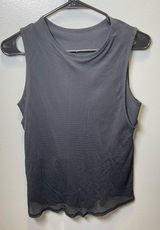 Lululemon Athletica Black Layered Mesh Workout Athletic Tank‎ Top Women’s Size 4 Photo 0