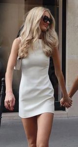 Commense Suiting Sleeveless Short Dress White Size L Photo 0