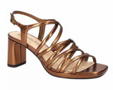 Bella Vita Damsel Square Toe Heeled Sandals in Metallic Bronze, Size 10 W, NWT Photo 0