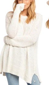 Show Me Your Mumu Anya Knit Long Sleeve Pullover Sweater Cream White Women's S Photo 0
