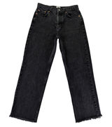 BDG Urban Outfitters Pax High Rise‎ Straight Jeans Washed Black Raw Hem W28 L32 Photo 0