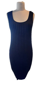 A New Day Ribbed Dress Woman's Large Bodycon Black Sleeveless New Photo 0