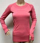 Lululemon Women’s Long Sleeve Activewear Performance Coral Shirt Size XS Photo 0