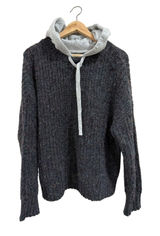 OFFLINE by Aerie Womens Confetti Knit Hoodie Sweater Gray Multi Color Medium Photo 0
