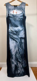 Cider Abstract Swirl Maxi Dress Cutout Neck NWT Sz0XL Photo 0