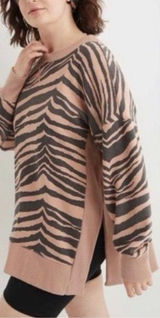 Aerie Oversized Animal Print Crewneck Photo 0
