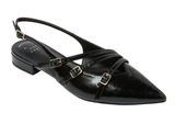 NWT A New Day Womens Twiggy Multi Buckle Mini Heel Flats 94303768 Black 6 Photo 0