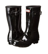 Hunter Original Short Gloss Rain Boots – Women's Size 6 – Black Gloss – NIB Photo 0
