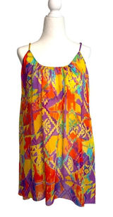 Show Me Your MuMu Vibrant Yellow Multi Print Mini Dress Photo 0