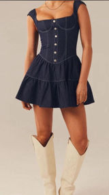 Peppermayo Isabella Denim Dress Bustier Indigo Photo 0