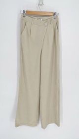 4th Reckless Archer Asymmetric Trousers High Waisted Beige Women's S NEW Photo 0