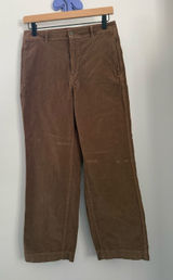Carve‎ Designs 8 Straight Leg Pants Brown Mid Rise Organic Cotton Photo 0