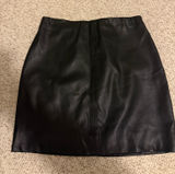 Black Hollister Leather Skirt Mini Zipper Photo 0