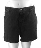 Abercrombie & Fitch The 7" Dad Womens' Black High Rise Denim Jean Shorts Size 36 Photo 0