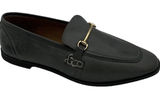 Miz Mooz Leather Loafers Paulina Size 5.5‎ Black Equestrian Gold Photo 0
