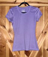 Under Armour Womens Small Purple HeatGear Fitted Short Sleeve Athletic Shirt Gym Photo 0