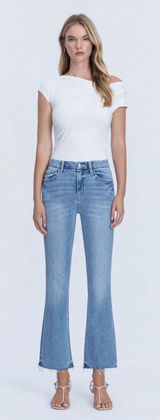 Vervet "Pleasantly" Kick Flare Jean High-Rise Relaxed Fit Ankle Length Size 30 Photo 0