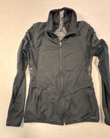 Merrell Womens Black Full Zip Athletic Jacket Lace‎ Mesh Back Thumbholes Small Photo 0
