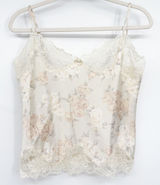 Warners Womens Vintage 90s Floral Lace Feminine Coquette Cami Top Cream Size‎ 10 Photo 0