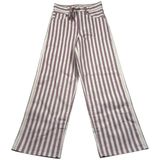 J Crew Everyday Wide Leg Ankle Jeans Womens 24 Purple Striped High Rise New Photo 0