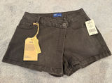 Project Indigo Black Denim Skort Size 5 NWT Stretch Jean Mini Skirt Shorts Photo 0