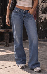 Edikted Jeans XL Low Rise Baggy Wide Leg Y2K Skater Denim 100% Cotton Photo 0
