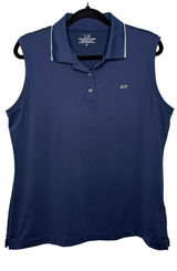 Vineyard Vines Performance Polo Shirt Size M Blue Sleeveless Tank Golf Tennis Photo 0