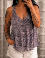 Anthropologie shimmery layered tank top size s Photo 0
