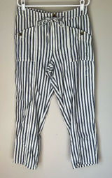 American Eagle Women’s Striped High Rise Taper Fir Pants Size 12 New Photo 0